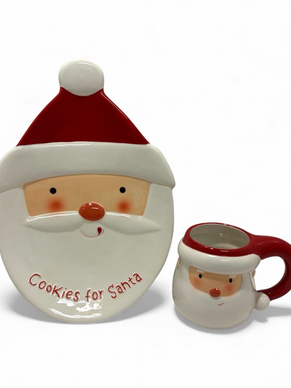 Hallmark Santa Cookie Plate and Mug Set